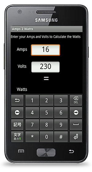 Free Amps 2 Watts Calculator App for Android | Electrical Apps
